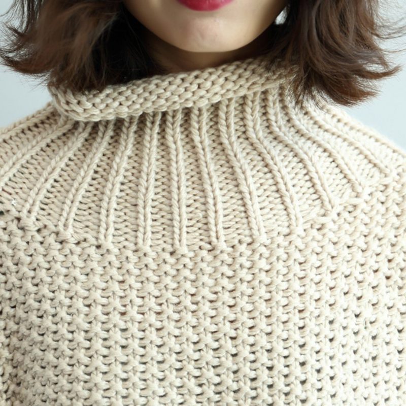 Gestrickter Rollkragenpullover