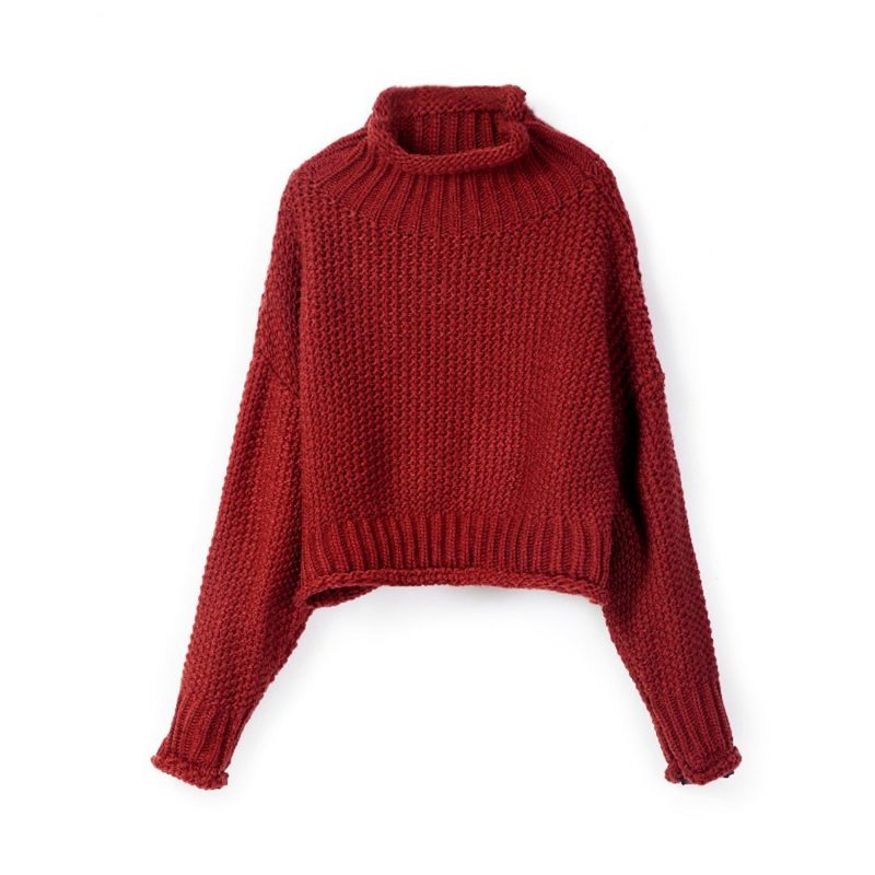 Gestrickter Rollkragenpullover