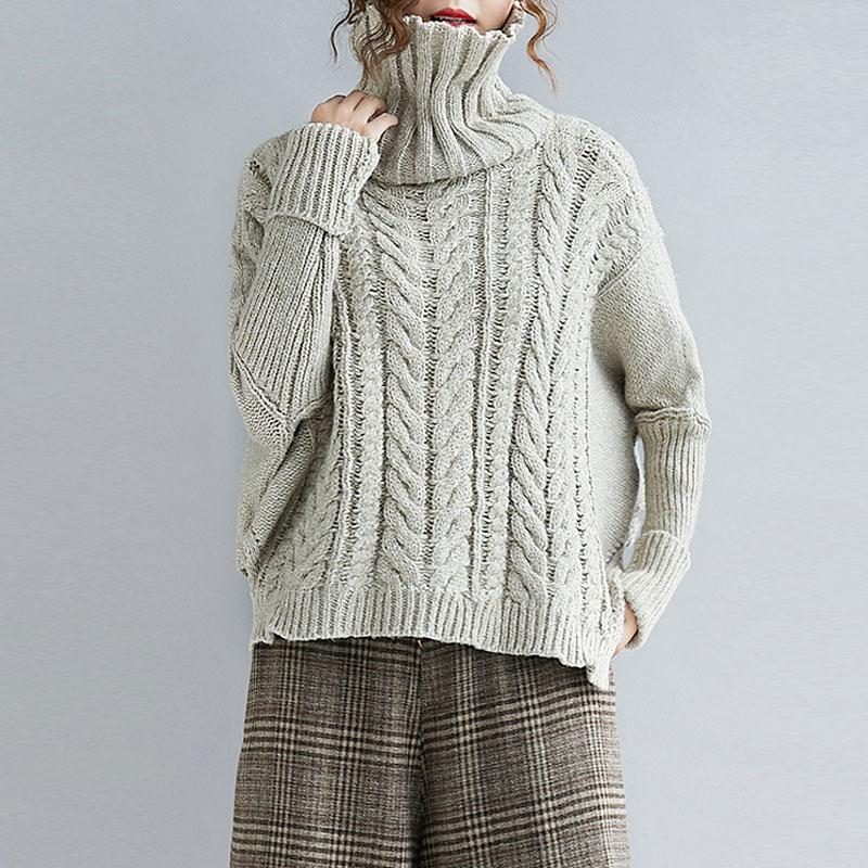 Herbst Winter Bequemer Rollkragenpullover