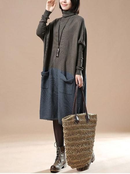 Lässiger Lockerer Strickpullover Aus Baumwolle