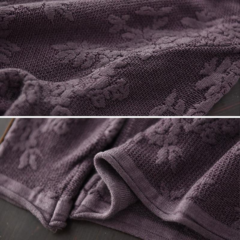Winter-frühlings-blumenstickerei-rollkragen-baumwollstrickpullover