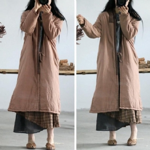 Vintage Solid Color Spleißmantel Im Chinesischen Stil