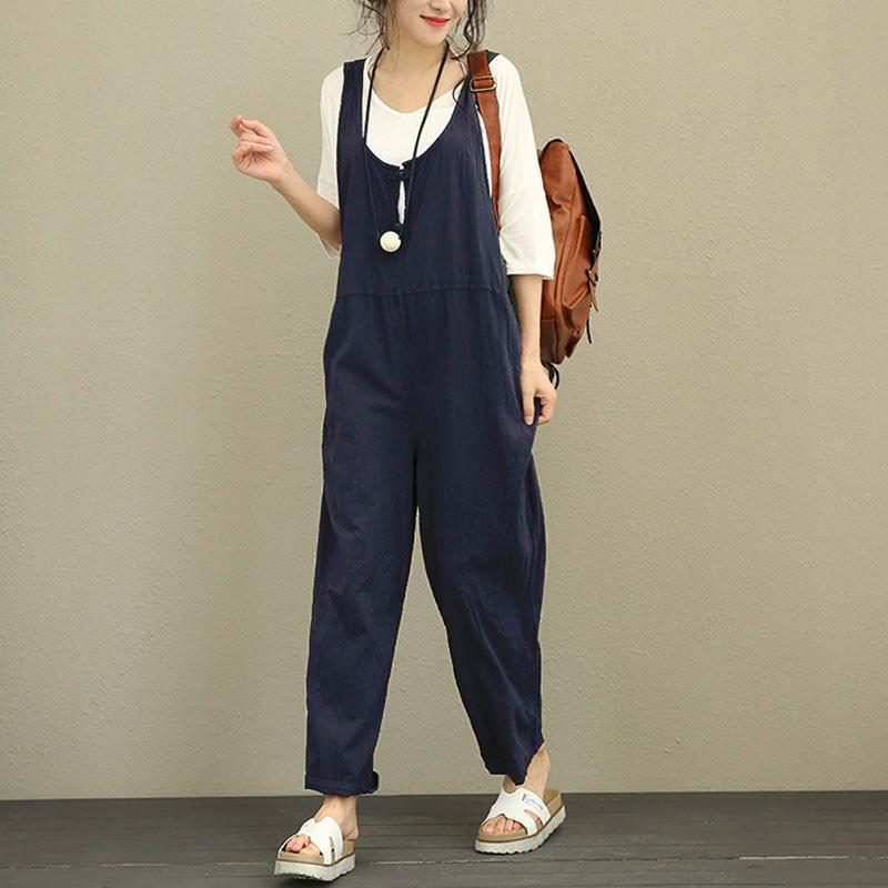 Lockerer Lässiger Oversized-overall Aus Baumwolle