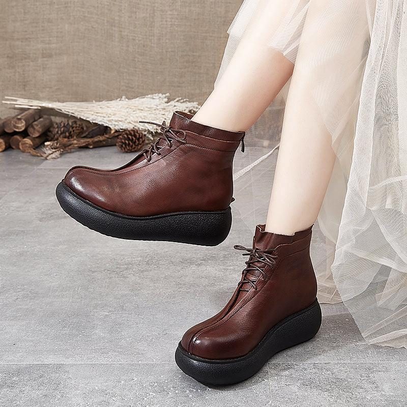 Bequeme Herbststiefel Mit Dickem Boden