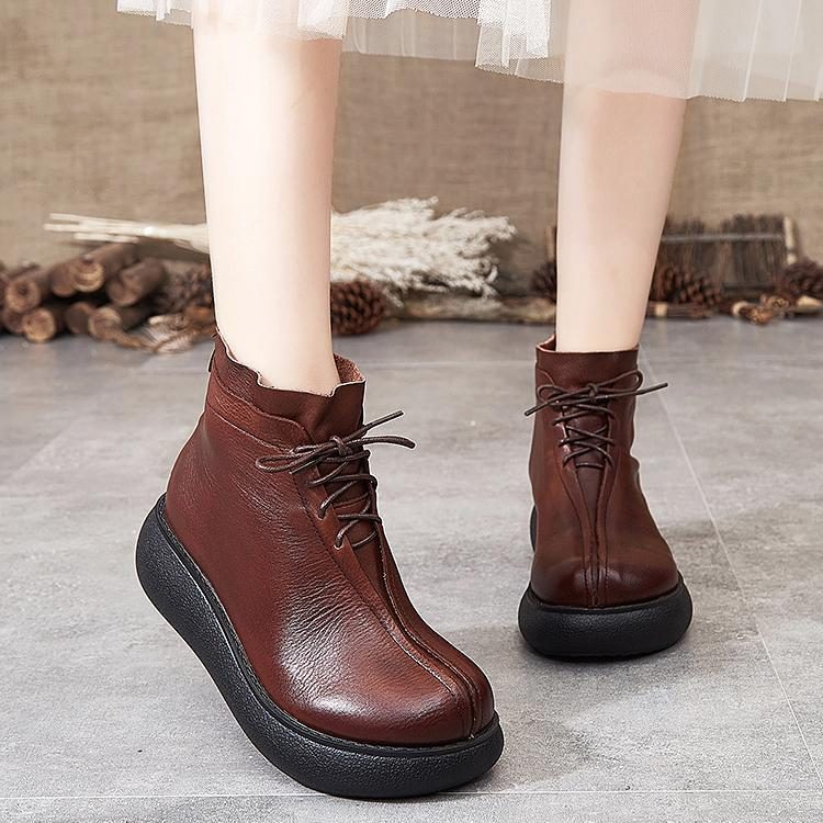 Bequeme Herbststiefel Mit Dickem Boden