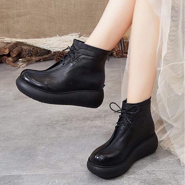 Bequeme Herbststiefel Mit Dickem Boden