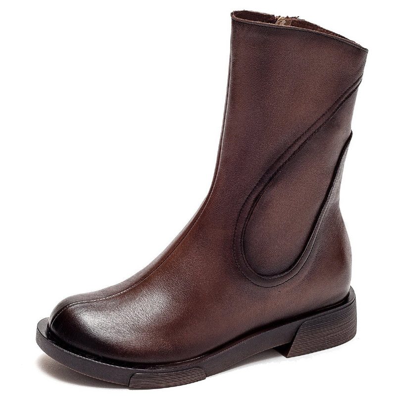 Herbst-winter-retro-leder-oberschenkel-stiefel