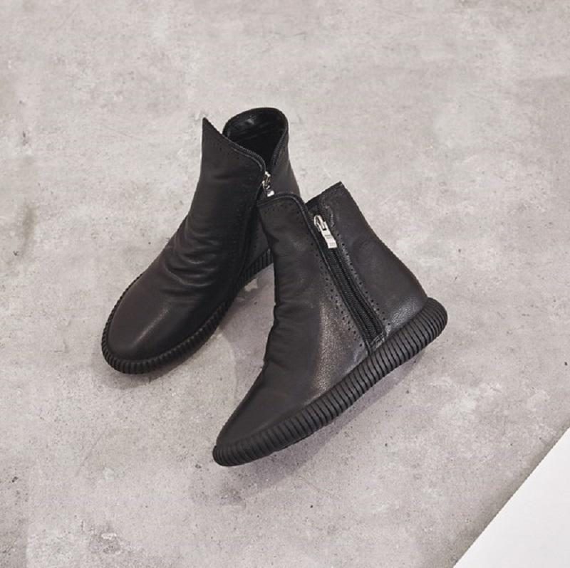 Solide Damenstiefel Aus Britischem Leder Mit Reißverschlüssen