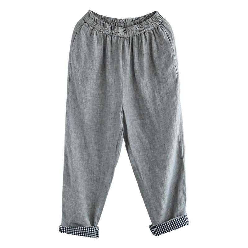 Damen Sommer Dünne Leinenhose