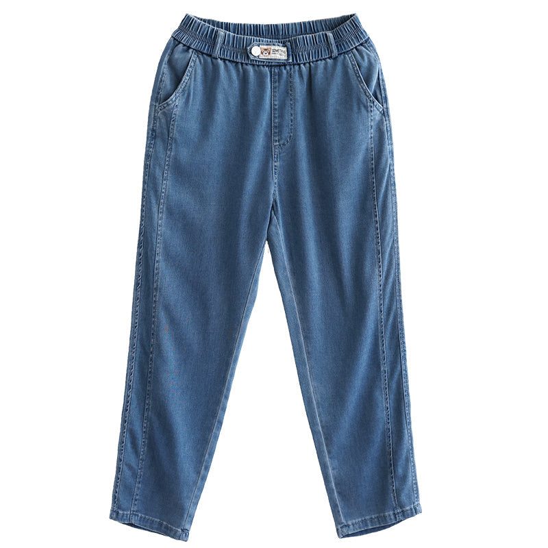 Frauen-sommer-lose Feste Baumwolljeans
