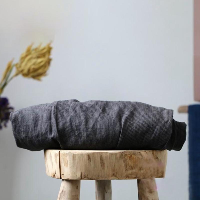 Lockere Lässige Leinenhose Mit Elastischem Bund Und Weitem Bein
