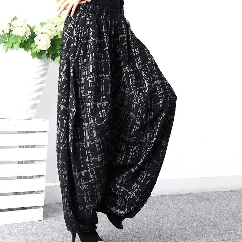 Spring Plus Size Cotton Knöchellange Hose Mit Elastischem Bund