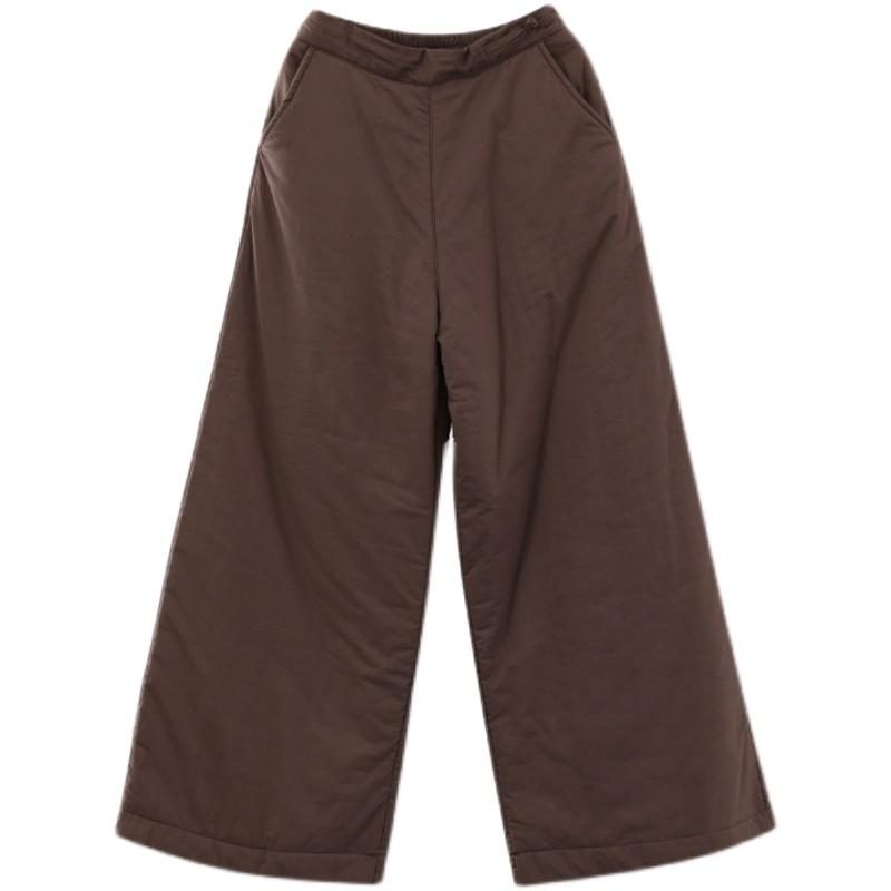 Winter-retro-hose Mit Weitem Bein Aus Baumwolle Und Leinen