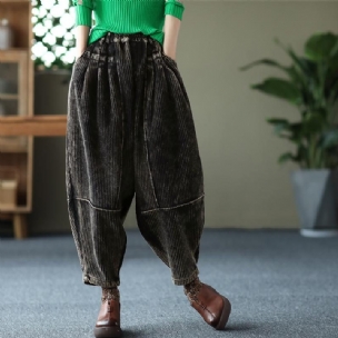 Winterhose Aus Kordsamt Lose Gepolsterte Haremshose