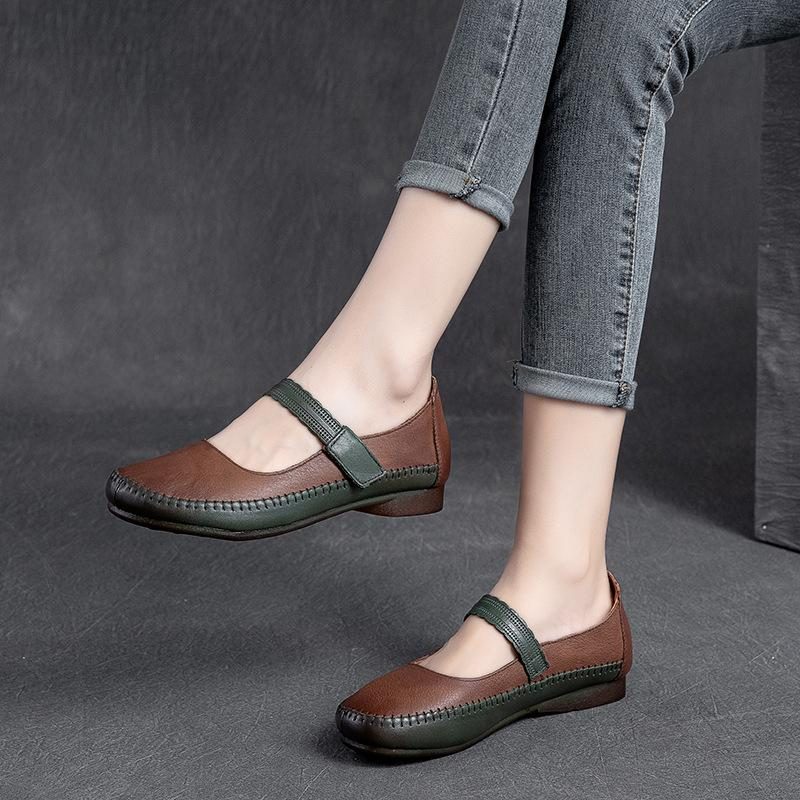 Damen Vintage Rindsleder Freizeitschuhe