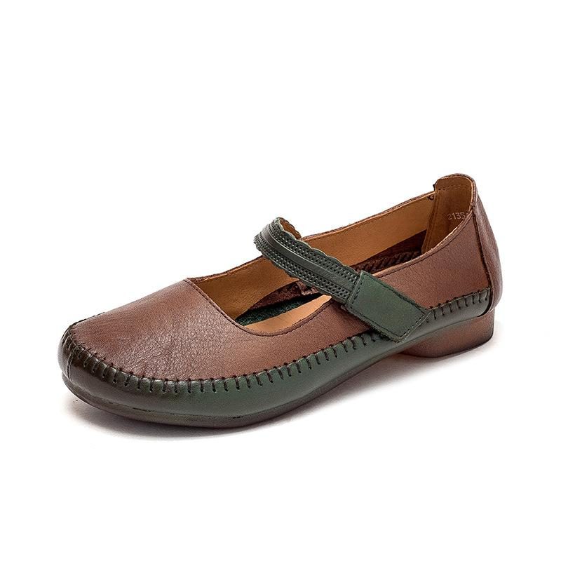 Damen Vintage Rindsleder Freizeitschuhe