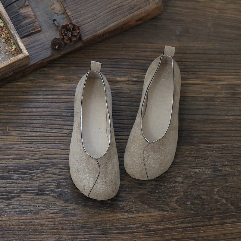 Frauen-frühlings-sommer-weinlese-wildleder-beiläufige Schuhe