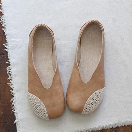 Freizeitschuhe Zum Hineinschlüpfen Aus Geflochtenem Leder