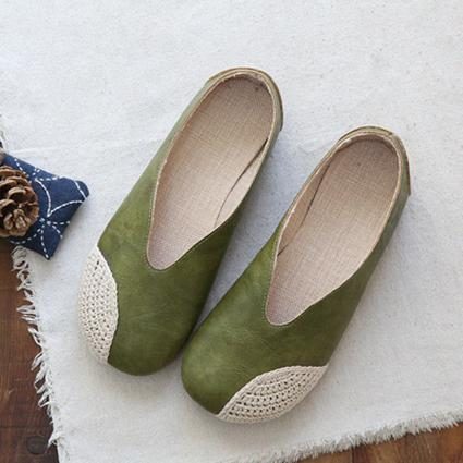 Freizeitschuhe Zum Hineinschlüpfen Aus Geflochtenem Leder