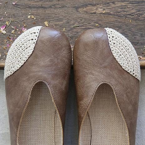 Freizeitschuhe Zum Hineinschlüpfen Aus Geflochtenem Leder