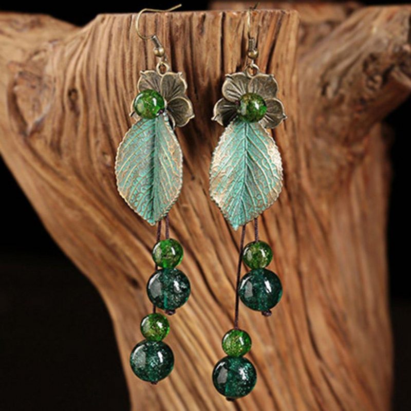 Ethno-stil Blätter Ohrringe Frauen Retro-schmuck