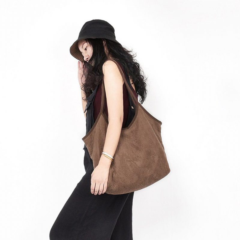 Damen Solide Wildleder Retro Umhängetasche Freizeittasche