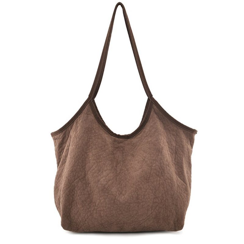 Damen Solide Wildleder Retro Umhängetasche Freizeittasche