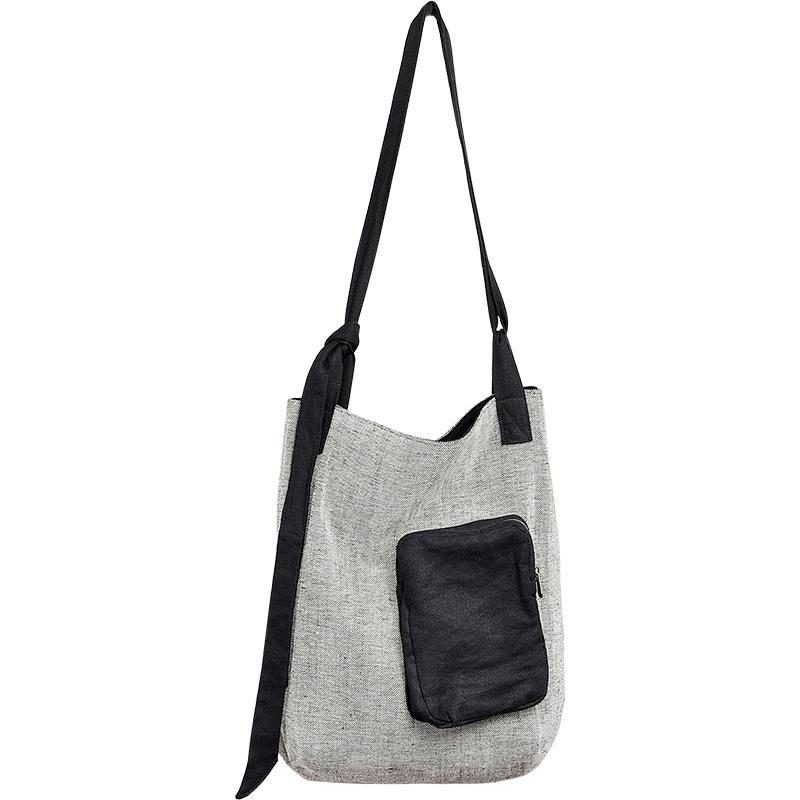 Einfache Lässige Retro-schulternaht Mit Großem Fassungsvermögen Und Literarischer Wildtasche